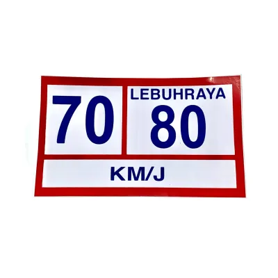 70/80 & 80/90 Speed Limit - Lorry Sticker Vehicle Sticker / lori stiker
