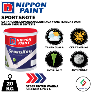 SPORTSKOTE 20KG CAT LAPANGAN (CAT LANTAI) NIPPON PAINT CAT MARKA JALAN CAT