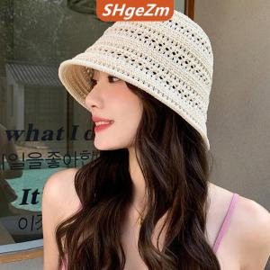 [COD] SHgeZm Mùa hè mới rỗng dệt kim chống nắng và mũ che nắng cho phụ nữ giải trí đa năng nhỏ thời trang tươi nồi mũ