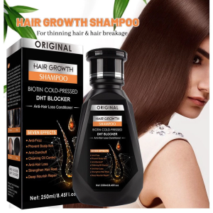 【FDA Approved】ORIGINAL Hair Growth Shampoo 250ml - Biotin + Rosemary + DHT Blocker Anti-Hair Loss for Thick & Healthy Hair