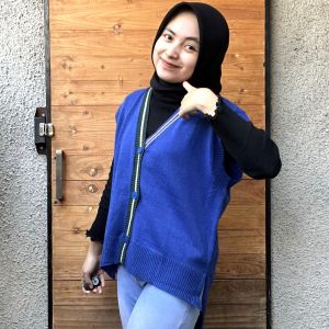 Joya Knit Vest Kancing - Rompi Rajut Korea Wanita Kancing