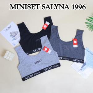 3 / 6 PCS MINISET ANAK PEREMPUAN LUTTY SPORT BRA TANPA BUSA WARNA GELAP WANITA KATUN/MINISET