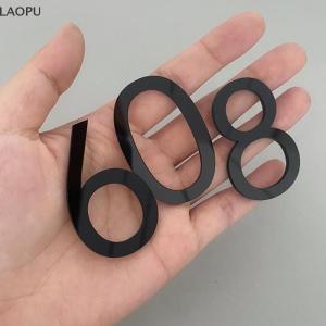 🎉【Low price】🎉LAOPU 3D Self Adhesive Modern Door Number 0-9 Plaque House Number Door Plate Number Hotel Door Mailbox Address Digits Sticker Sign