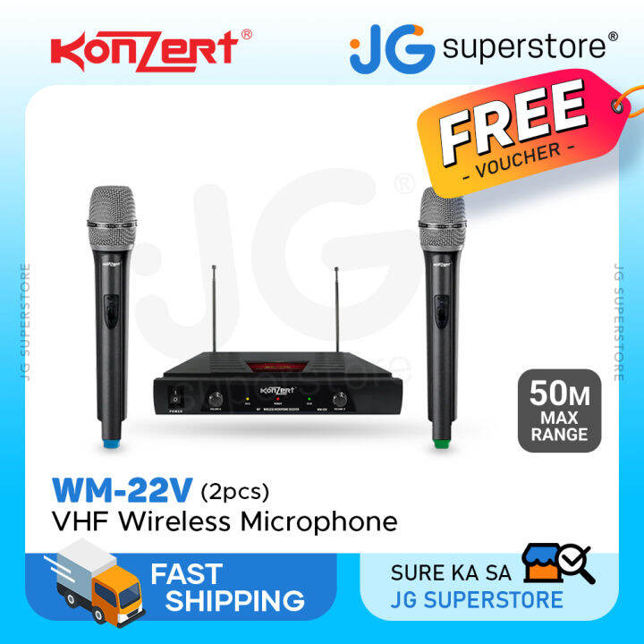 Konzert WM 22V Dual VHF Handheld Wireless Microphone with Dynamic