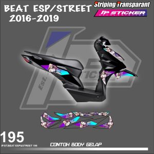 BEAT ESP STREET 2016-2019 (COD) STIKER STRIPING MOTOR HONDA BEAT STREET - STIKER LIST STIKER MOTOR DESAIN RACING HOLOGRAM DAN TRANSPARAN BISA COD KODE 195