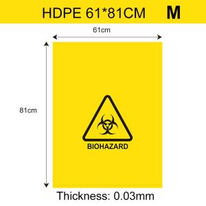 【Local Delivery】 Thicken Medical Garbage Bag Hospital Biohazard Supplies Medicals Garbage Pouch Waste ZJJ-Medical-Waste-Bag