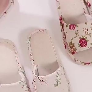 Summer Linen Slippers Vintage Home Use Indoor CoupleS Slippers Non-Slip Floor Slippers For Men And Women Linen Fabric