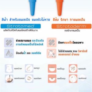 ซื้อแพ็คคู่มีของแถม แพคคู่สู้แผลเป็น Stratamed+Strataderm5-10g ป้องกัน&จัดการแผลเป็นนูนตั้งแต่เริ่มเกิดแผล