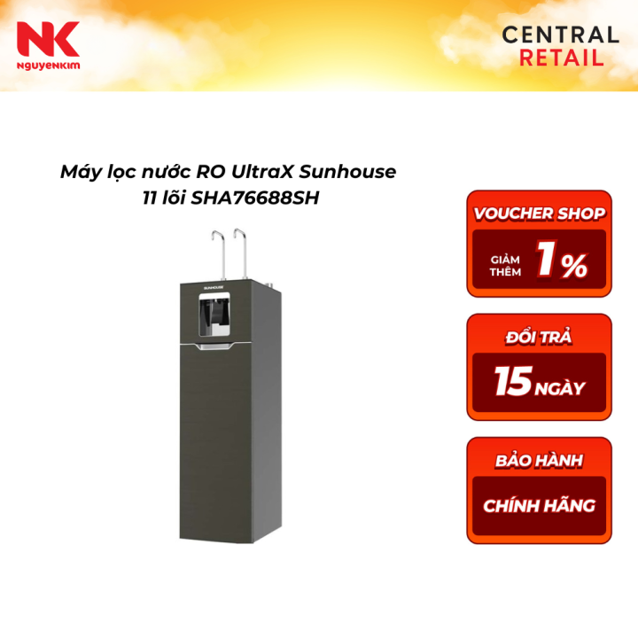 Máy lọc nước RO UltraX Sunhouse 11 lõi SHA76688SH