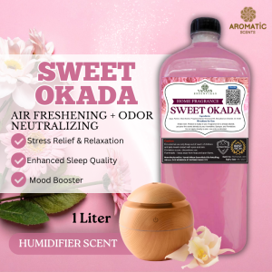 Sweet Okada 1L Water Based Scent Essential Oil Fragrance for Humidifier Air Freshener & Linen Spray