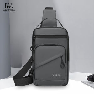 LouisWill Fashion Chest Bag Cross-Body Bag Mens Waterproof Shoulder Bag Sports Bag Large Capacity Casual Bag Messenger Bag Outdoor Fitness Bag Travel Bag Business Bag For Men