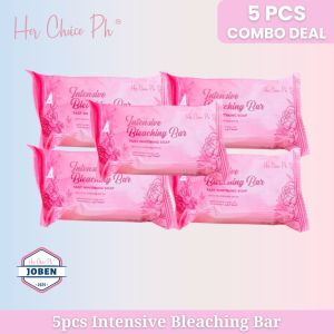 5 pcs INTENSIVE BLEACHING BAR SOAP HER CHOICE PH - FAST WHITENING SOAP SPF20 COLLAGEN