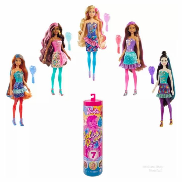 Boneka Mattel Barbie Pink Surprise Color Reveal Party Long Hair