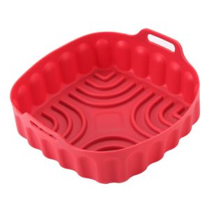 RGFV STORE Hình vuông Lót Nồi chiên không dầu silicon Nhiều màu Không dính Khay lò nướng Bền Chèn Nồi chiên không khí Rổ Silicon Nồi chiên không dầu Phụ kiện lò vi sóng