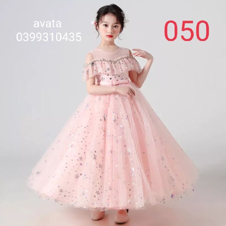 Váy công chúa bé gái màu hồng phấn | Shopee Việt Nam