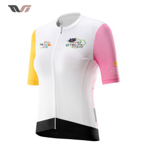 【TVI】ROCKBROS Women Cycling Jersey Breathable Quick Drying Short Sleeve Bike T-shirts YKK Zipper Sweat Absorption Colorful Bicycle Clothing