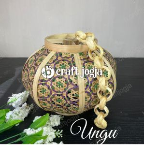 Kap Lampu Gantung Lampu Dekorasi Model Lampion bahan Bambu Kerajinan Anyaman Jogja B.CRAFTJOGJA