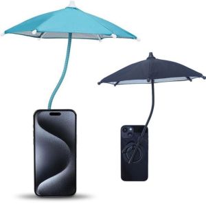 TUO29 Retractable Phone Umbrella Waterproof ic Mini Umbrella Portable Phone Stand Phone Sunshade Outdoor
