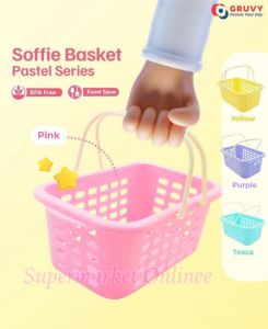 Keranjang Sabun Soffie Basket Keranjang Barang Belanja Keranjang Pegangan Penyimpanan Kamar Mandi Tempat Buah Sayur