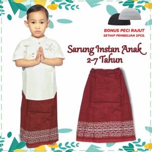 Sarung Anak Praktis Motif Naga / Sarung Instan Polos Anak Terbaru