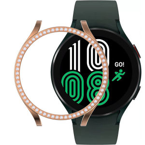 TPU Electroplated Bumper Bling Crystal Diamonds Frame of Watch Case for Samsung Galaxy Watch 4 with 40mm 40mm