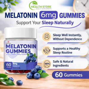 Melatonin Gummies 60pcs with Vitamin B6 - Nighttime Relaxation & Bedtime Support...