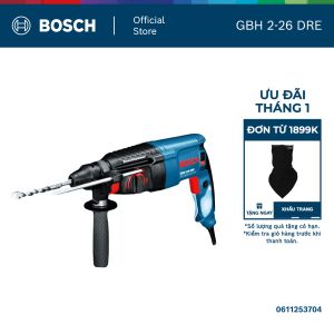 [Trả góp 0%] Máy khoan búa cầm tay Bosch GBH 2-26 DRE