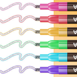 8/12/24 Colors Outline Marker Pen Set 2.0mm Double Line Pen Metallic Highlighter for Journal Planner School Supplies Art Drawing