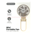 Memoo Mini Portable Fan Travel Pink White Kipas Angin Mini Model Lipat Model Simple Memo Foldable Handle. 