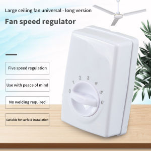 💞【Special price】💖Muya No Welding Required Install General Ceiling Fan Speed Regulator Speed Controller Electric Fan Panel Switch Five Gears Adjustable