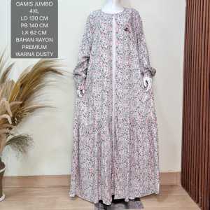 Gamis Jumbo Ld 130 Cm Model Outer Bahan Rayon Premium Model Kekinian