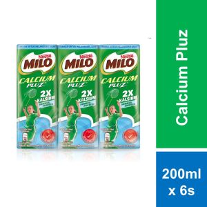 【Hot sales】NESTLÉ MILO® CHOCOLATE MALT Calcium Pluz UHT 6x200ml Cluster