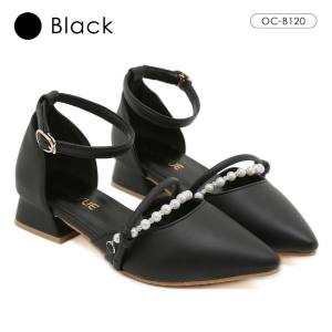 Sepatu Heels Wanita Pointed Toe Ankle Strap Mutiara #OC-B120