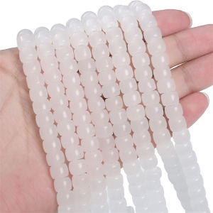 30pcs Glass Barrel Beads Round Loose Spacer Beads For DIY Handmade Bracelet Necklace Earring Jewelry Making Accessories