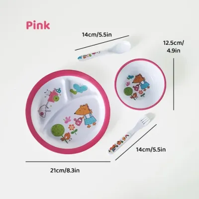 Kids Dinnerware Sets With Bowl/Spoon/Fork/Cup Cure Cutlery Children Feeding Cutlery Sets
