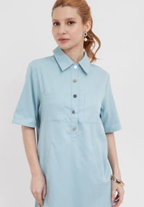 Badomoda DESHIRT Half Placket Shirt Dress