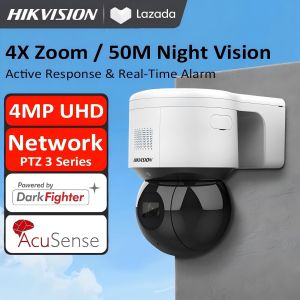 Hikvision 3-Inch 4MP PT Series With ColorVu & AcuSense Network Mini Dome PT Camera IP66 Waterproof
