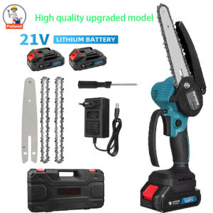 high quality Cordless Chainsaw 6 Inch Electric Chainsaw Portable Mini Rechargeable Chainsaw with 2 Batteries (upgraded version)