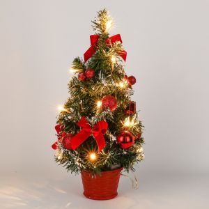 Mini Christmas Tree Pre Lit Led Tabletop Decor Diy Ornament Home Party Xmas Gift For Bed Office Decor