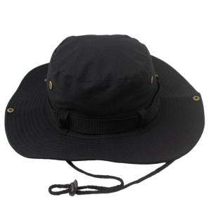 Men Foldable Cotton Bucket Hat Wide Border Sun Protecting Adjustable Chin Strap for Outdoor Fishing Camping Hiking