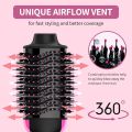 Hair Dryer Brush Blow Dryer Brush in One, Upgraded 4 in 1 Hair Dryer and Styler Volumizer with Negative Ion Anti-frizz Ceramic Titanium Barrel Hot Air Brush Hair Straightener Brush. 
