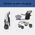 Xe lăn gấp gọn KALIBU lốp đặc ổn định - xe lăn du lịch xách tay siêu nhẹ cho người già, người khuyết tật - xe lăn xếp gọn. 