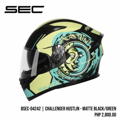 SEC Challenger Navi/Hustlin/Matt Black v2 Full Face Dual Visor