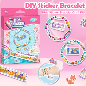 Peel And Stick Sticker Bracelet Maker Kit No Glue Reusable DIY Sticker Jewelry Craft Set for Kids Girls Children Party Favors Birthday Gift