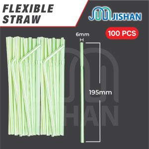 [6mm/11mm] Disposable Plastic Straw / Straight Flexible Babo Milktea Drinking Straw / Straw Plastik / Straw Bengkok 塑料吸管