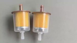 2 Pack 3/8" Inline Gas Fuel Line Fuel Filter Fit for Tractors Cars Trucks Motorcycles Gas Powered Engine Inline Gas Fuel Line