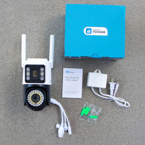 Camera Yoosee 2 MẮT KÉP ĐỘ PHÂN GIẢI 8MP GÓC SIÊU RỘNG TÍCH HỢP ĐÈN BÁO ĐỘNG XANH - ĐỎ Bảo hành 1 năm