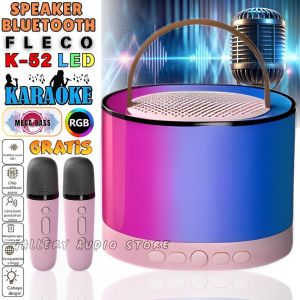 Speaker Bluetooth FLECO K52 With Mic Portable | Speaker Mini Karaoke RGB LED Portable Full Bass MP3 Player/USB/TF/FM/AUX-IN/TWS/SD Card | Gallery Audio