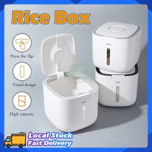 Rice Storage Container 5/10l Food Dispenser with Flip Cover Sealed Flour Kitchen Storage Box Insectproof Storage Rice Box Rice Sealing Cylinder Storage Barrel Box
