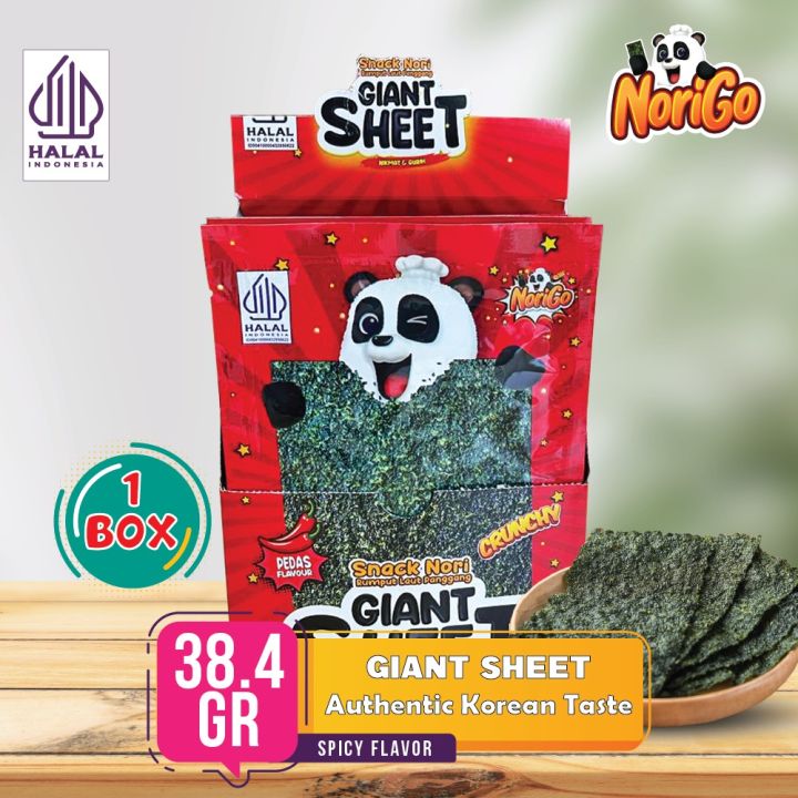 NORIGO/ SEAWEED / SNACKS / GIANT SHEET 1BOX (12PCS) Lazada